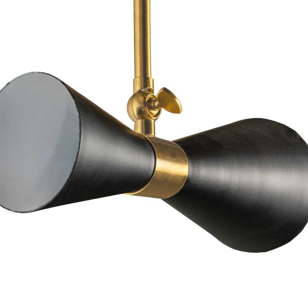 Paradise Zone - Calvin One Armed Black and Brass Metal Wall Sconce