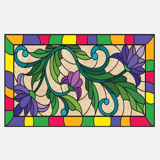 Paradise Zone - Stained Glass Coir Mat