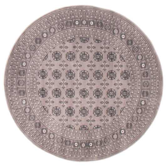 Paradise Zone - Tekke Grey Rug, Round 6'7" x 6'7"