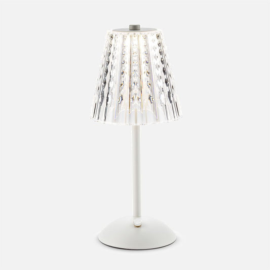 Paradise Zone - Alta Crystal Shade LED Table Lamp - White