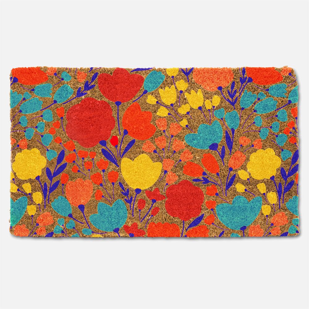 Paradise Zone - All Over Bright Bloom Coir Mat