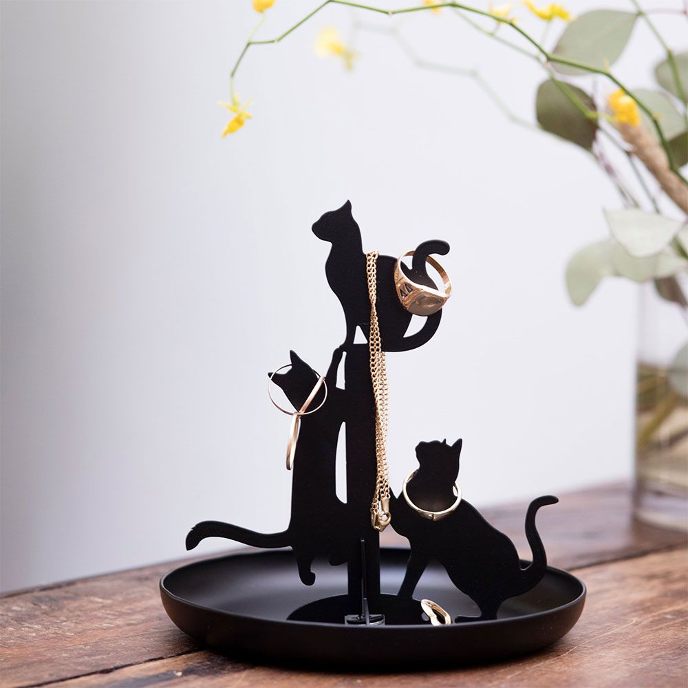 Paradise Zone - Black Cats Jewelry Holder