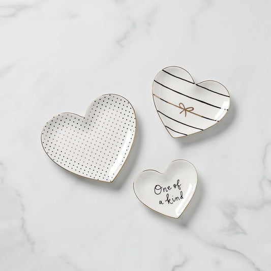 Paradise Zone - Kate Spade A Charmed Life Heart Catch All Dish Set of 3