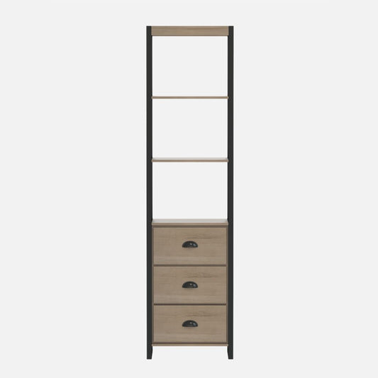 Paradise Zone - Luella Tall Cabinet - Natural and Black 65"