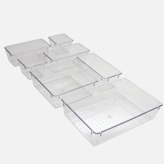 Paradise Zone - 7-Piece Multifunctional Storage Set Clear by Neat & Tidy