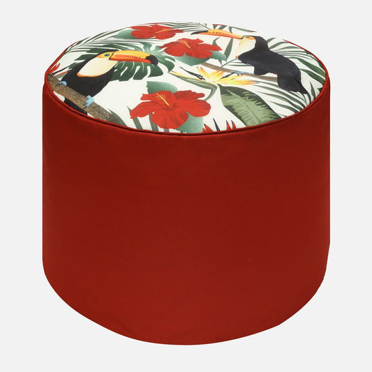 Paradise Zone - Printed Outdoor Pouf - Tropicana