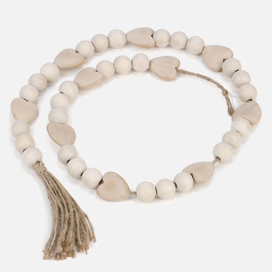 Paradise Zone - Natural Bead Garland with Tassel by Attitude Imports