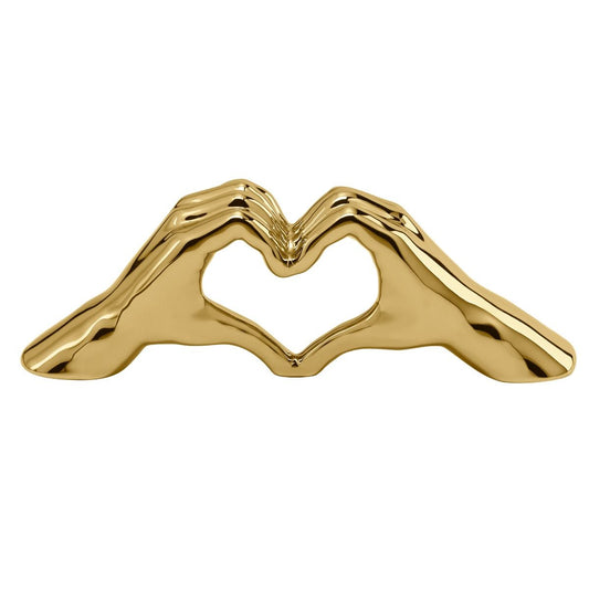 Paradise Zone - Love Gesture Hand Sculpture by Torre & Tagus - Gold