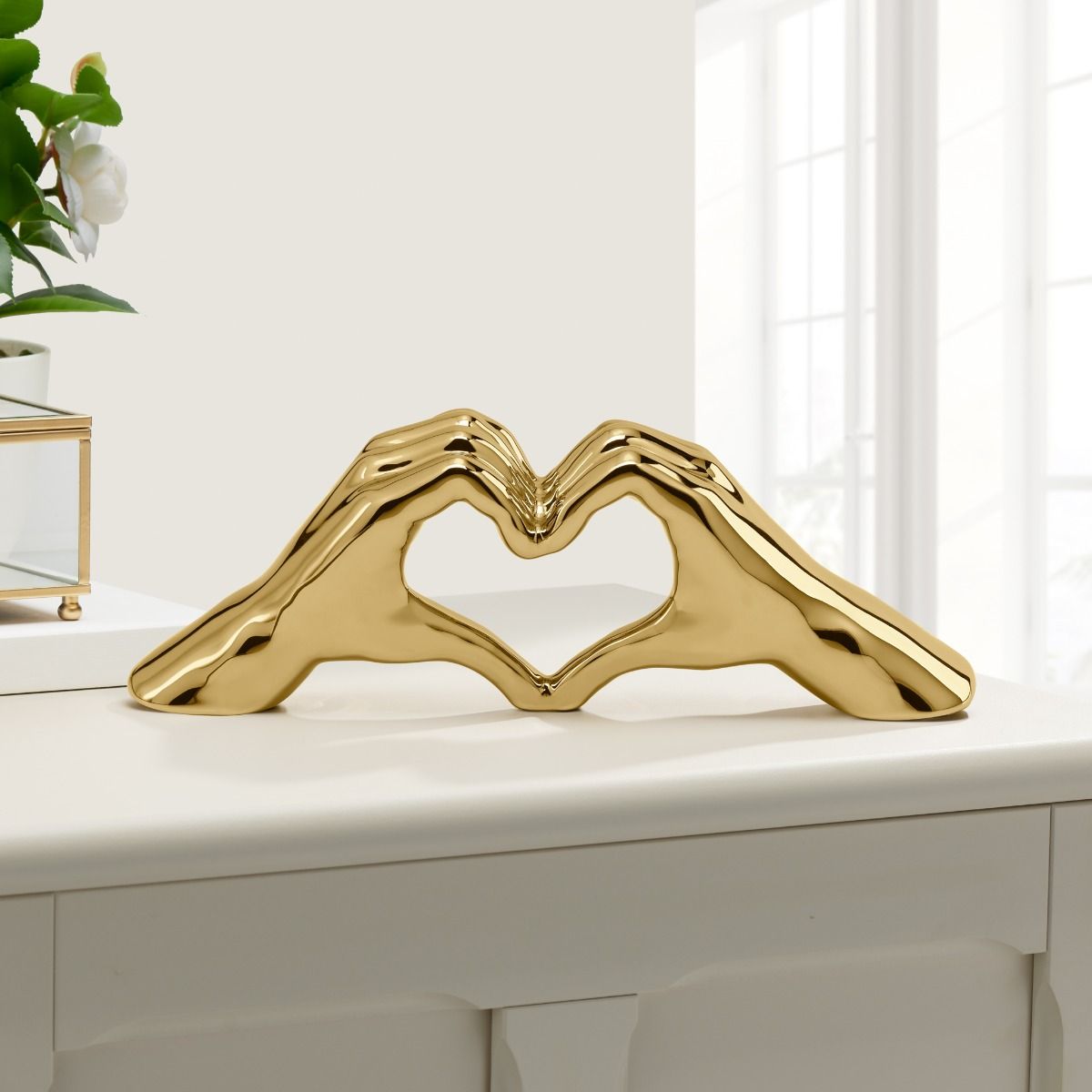 Paradise Zone - Love Gesture Hand Sculpture by Torre & Tagus - Gold